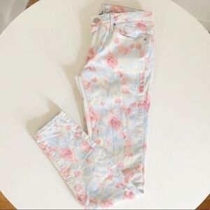 MNG by Mango Floral Skinny Jeans Size 4
